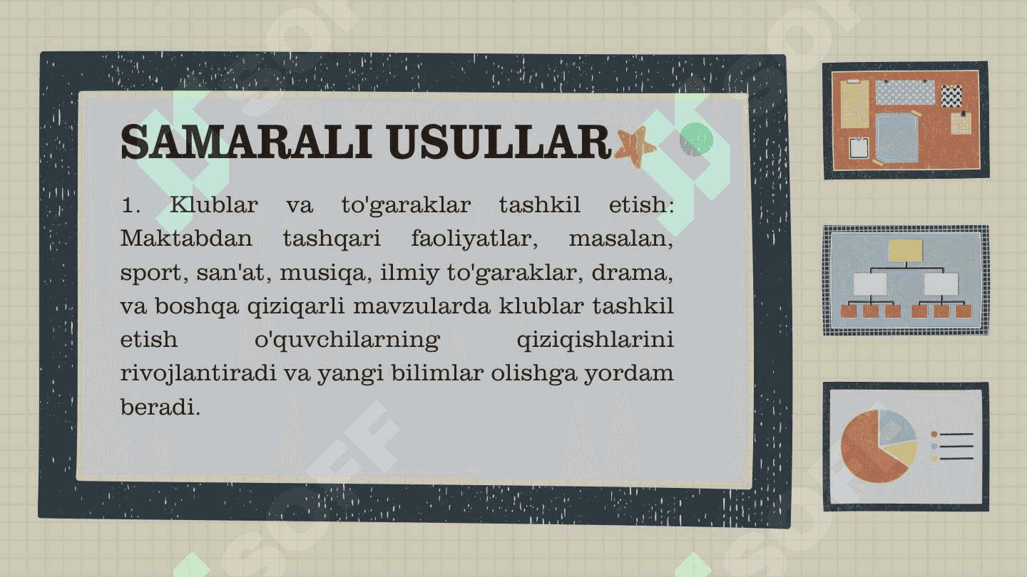 SINFDAN VA MAKTABDAN TASHQARI TARBIYAVIY ISHLARNI TASHKIL ETISH 2