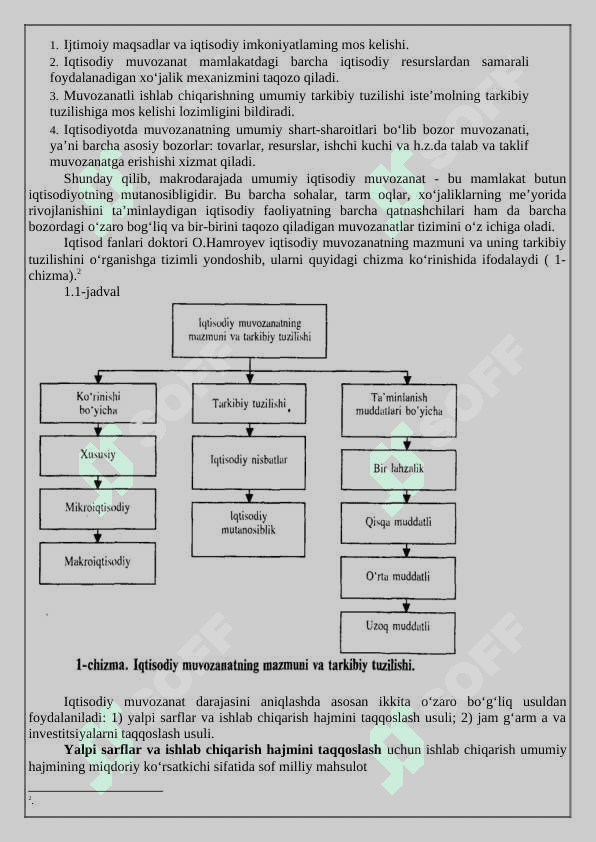 Iqtisodiy muvozanatlikning mohiyati va unga erishish yo’llari  kurs ishi docx 8
