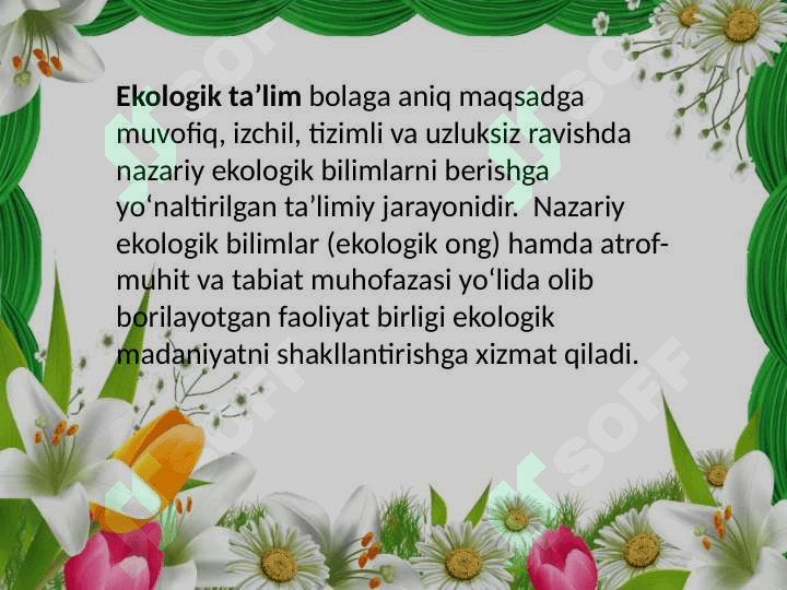 Ekologik tarbiya 7