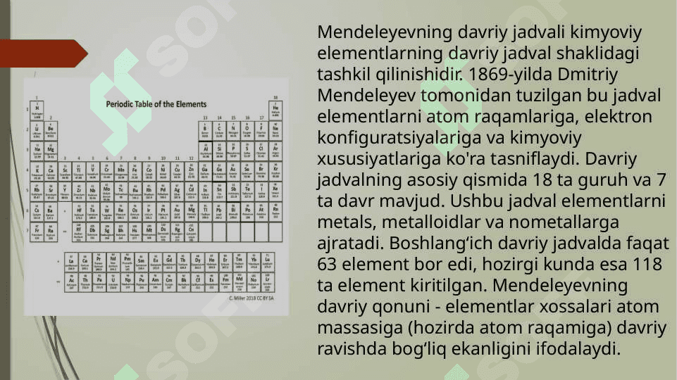 Atomlarning davriy va davriy bo'lmagan xossalari 7