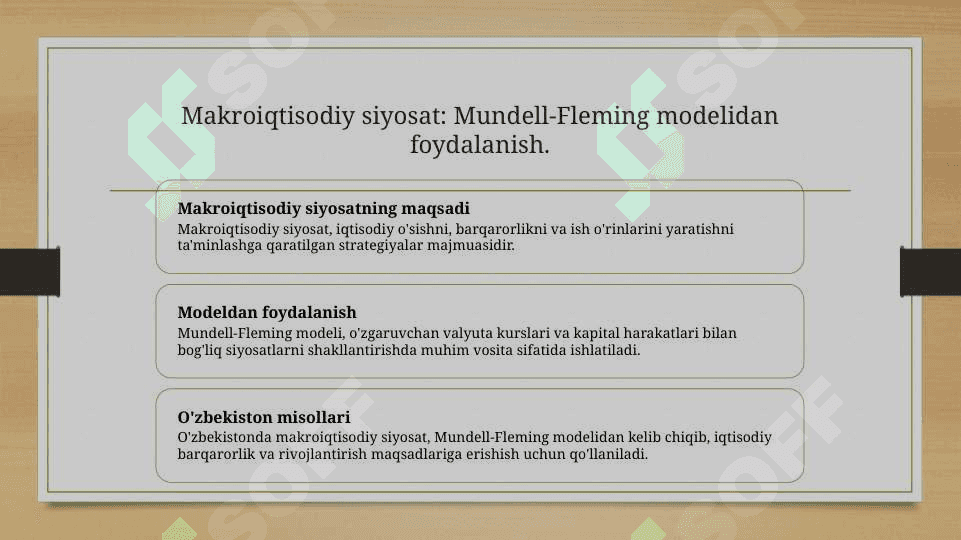 Mundell-Fleming Modeli 7