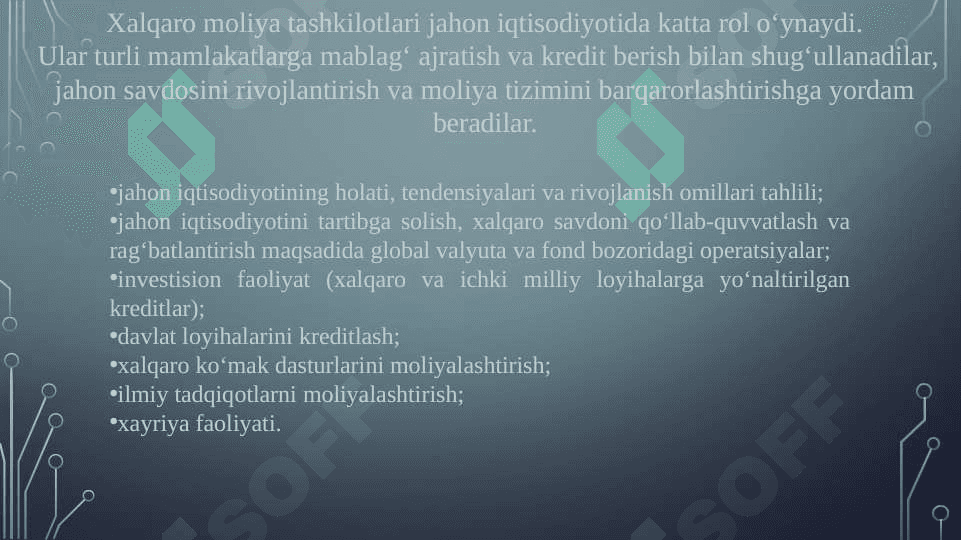 pul va banklar; xalqaro moliya intitutlari pptx 3