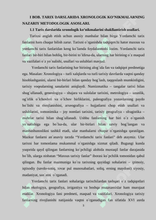 Tarix darslarida xronologik ko'nikmalarni shakllantirish usullari 5