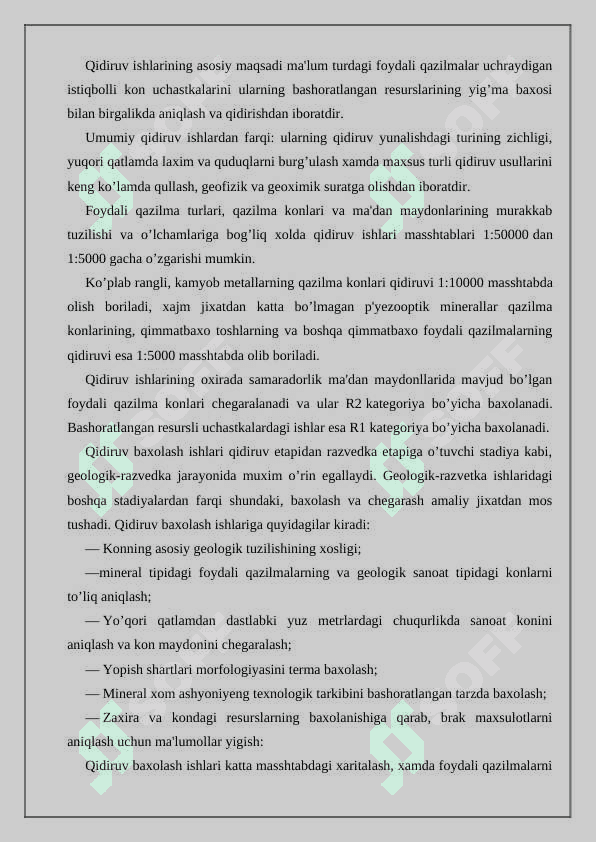 Foydali qazilma konlarini razvedka qilish 2