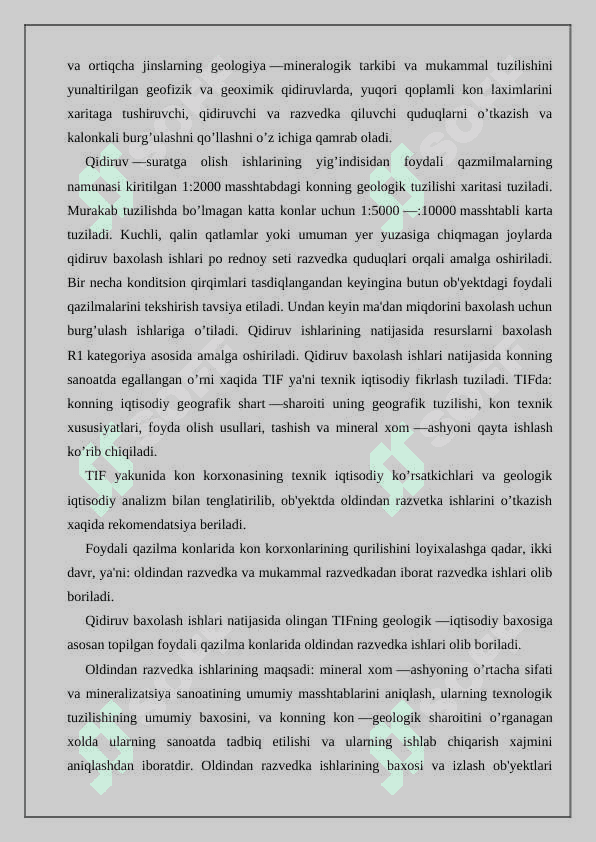 Foydali qazilma konlarini razvedka qilish 3