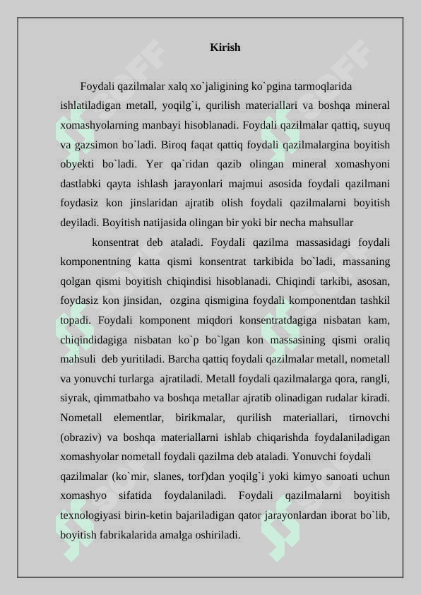 Foydali qazilmalar va tog‘ jinslari. Foydali qazilmalar zahiralari 2