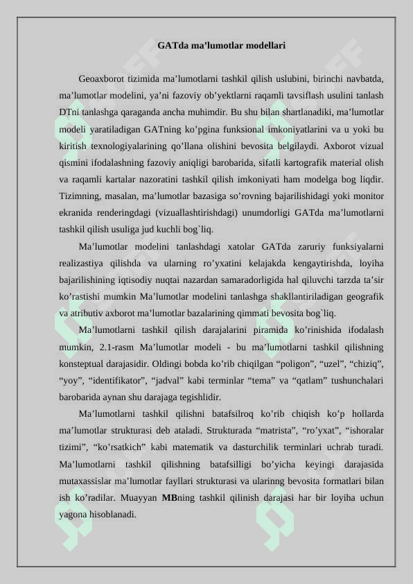 Gat da tahliliy masalalarni yechish 2