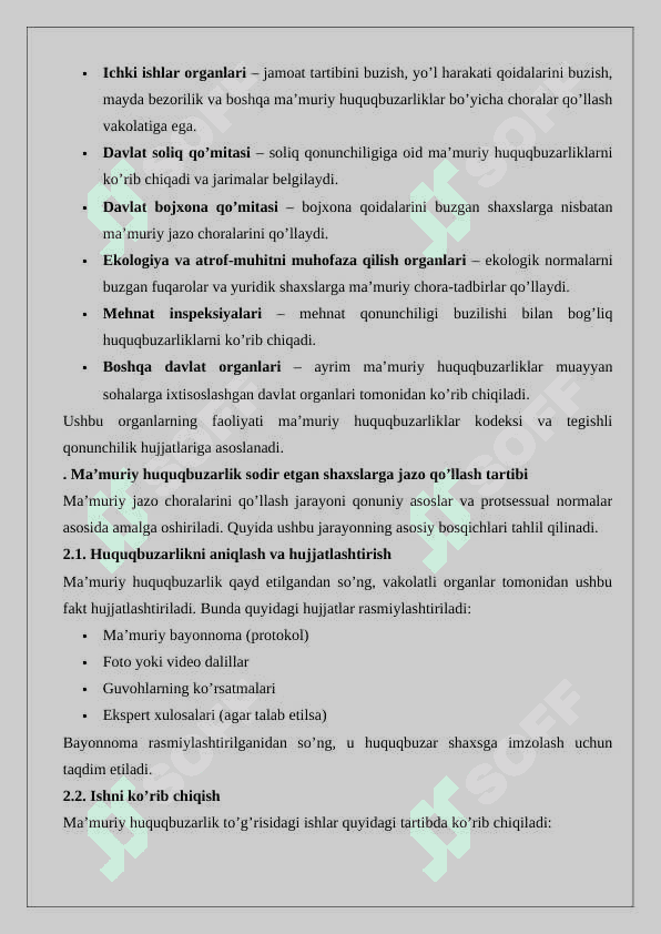Ma’muriy jazo choralari 7