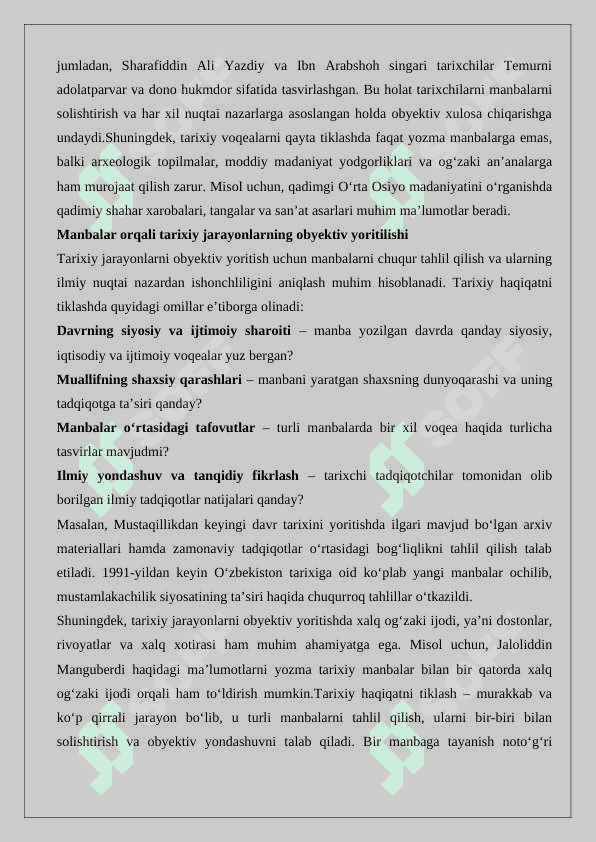 Tarixni organishda tarixiy manbalarni beqiyos ahamiyati 8
