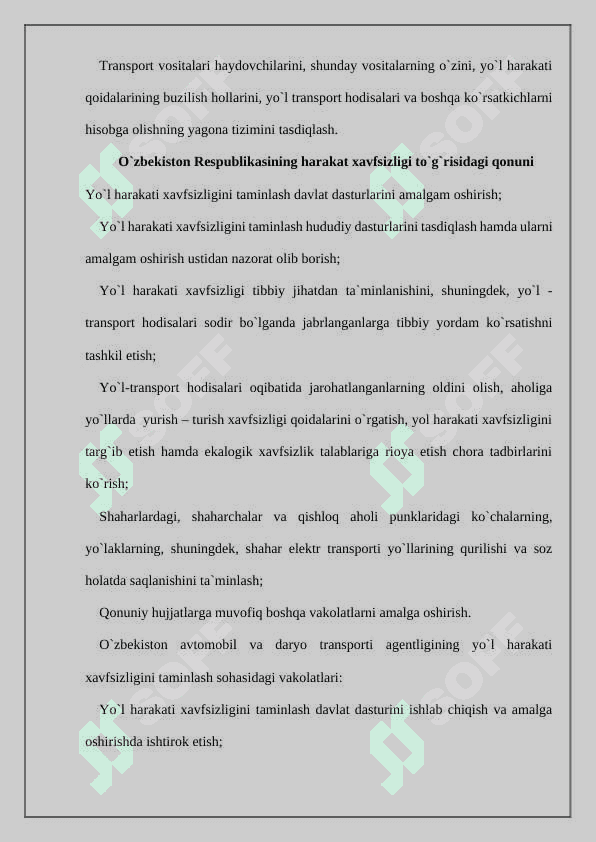 Harakat  xavfsizligi bo‘yicha internet ma’lumotlari 3