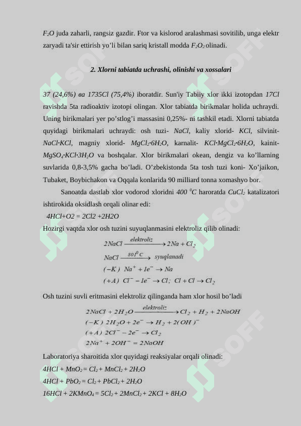 Galogenlar va ularning birikmalarini qo‘llanilishi 4