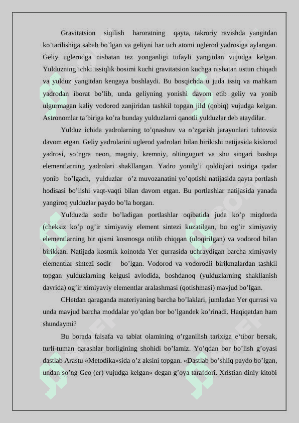 Hayotning paydo bo‘lishi to‘g‘risida hozirgi zamon qarashlari 3