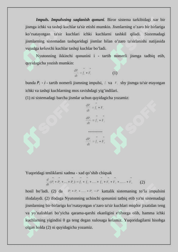 Implus o‘tish funksiyasini algebraik usulda aniqlash 2