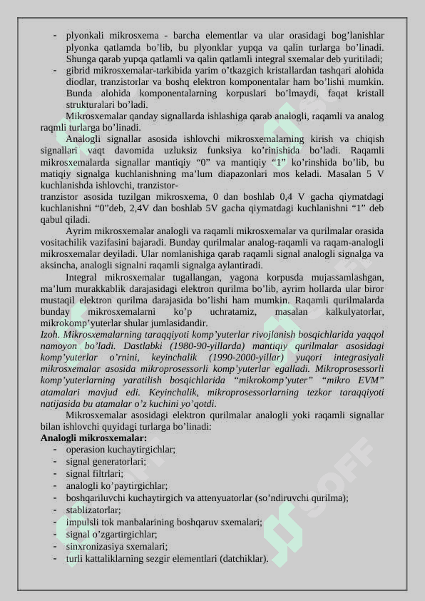 Integral mikrosxemalardagi elektron kuchlanish regulyatorlari 3