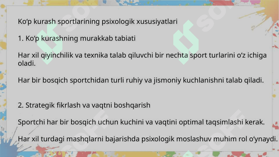 kòp kurash sport psixologiyasi turlari 3