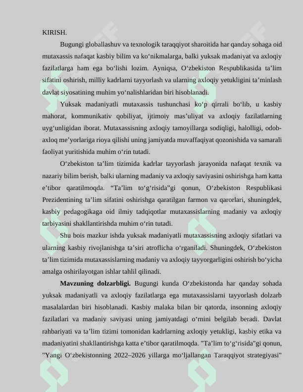 YUKSAK MADANIYATLI MUTAXASSIS VA UNING AXLOQIY SIFATLARI 2