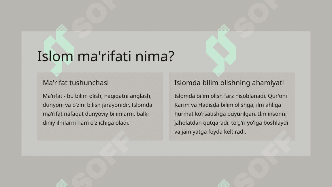 Islom qadriyatlari va ma’rifatining hozirgi davrdagi ahamiyati 4