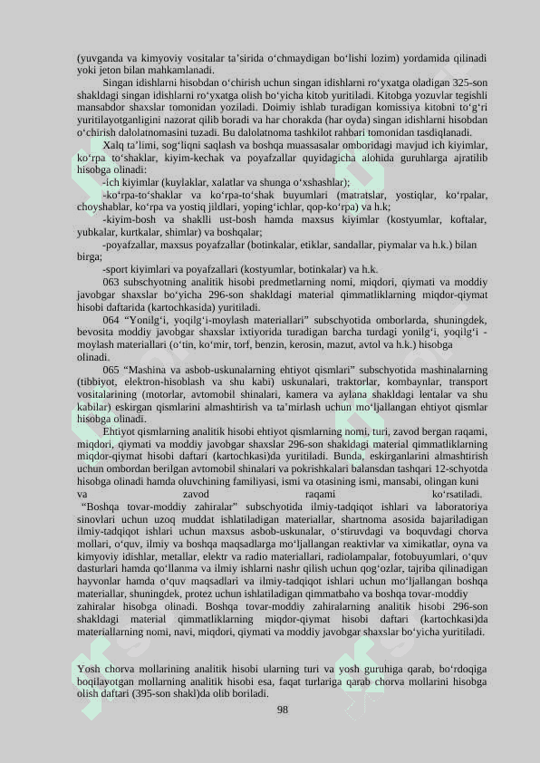 BUDJET TASHKILOTLARIDA TOVAR -MODDIY ZAXIRALAR HISOBI 6