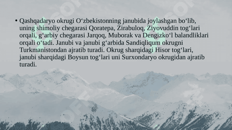 Qashqadaryo tabiiy geografik okrugi 3