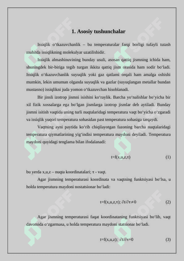 Issiqlik beruvchanlik 2