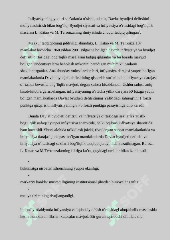 Inflyatsiya pasaytirish 4