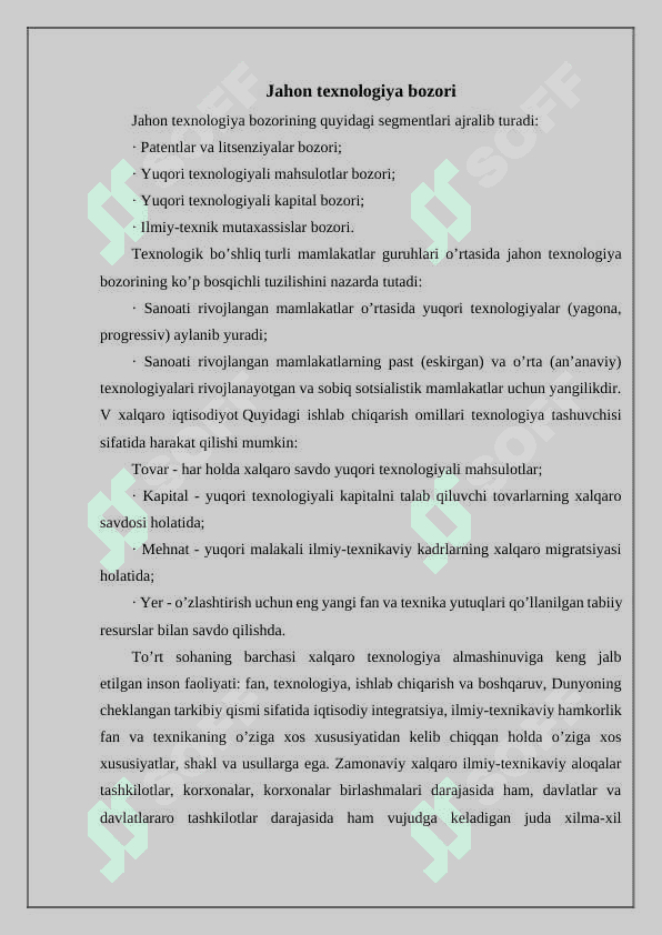 Jahon IT bozirini rivojlanish muomolari va tendensiyalari 2