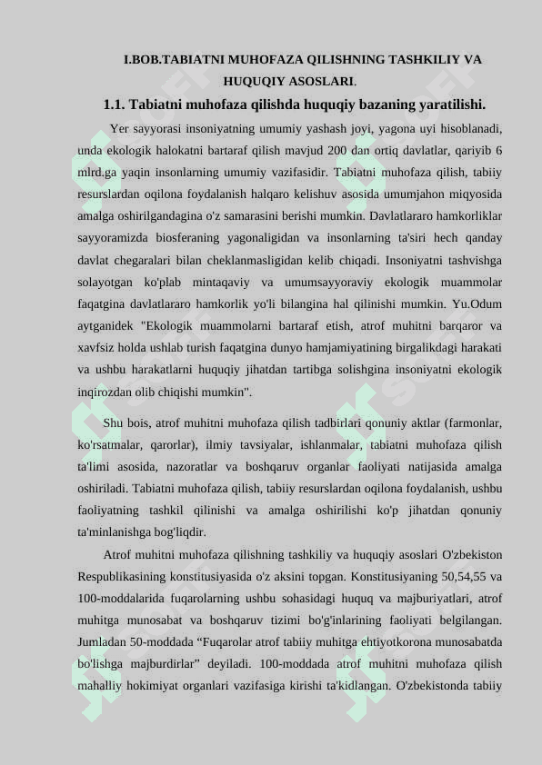 TABIATNI MUHOFAZA QILISH PRINTSIPLARI. 3