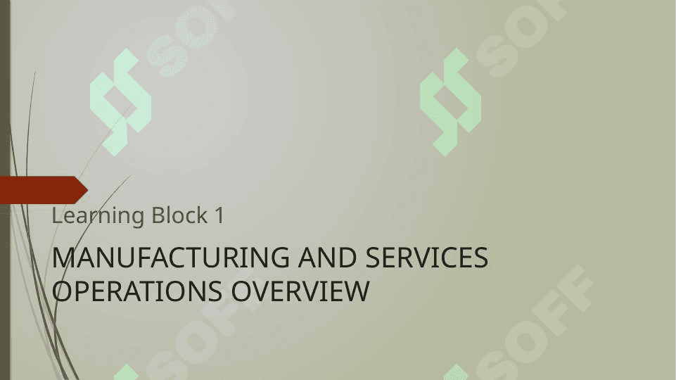 Manufacturing and Service 4
