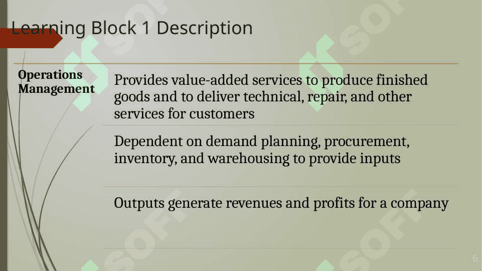 Manufacturing and Service 6