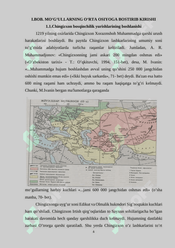 MOG'ULLARNING O'RTA OSIYOGA BOSTIRIB KELISHI 6
