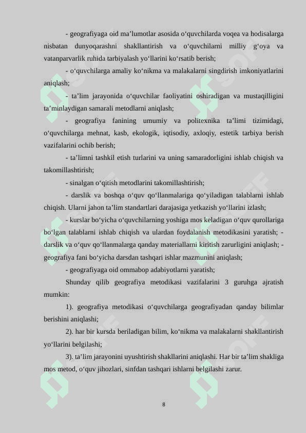 Geografiya taʼlim metodlari 8
