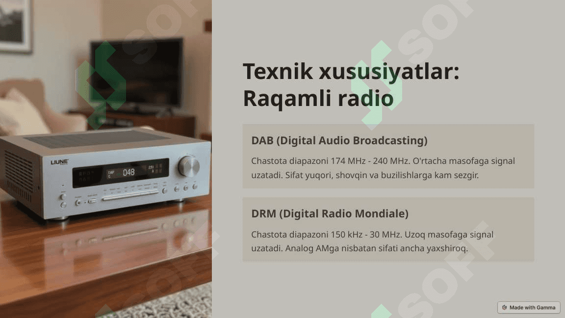 Analog va raqamli radioeshittirish tizimlarining solishtirma tahlili 4
