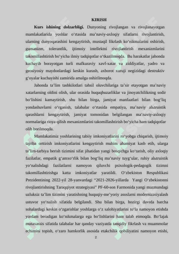 O‘QITUVCHINING O‘Z-O‘ZINI TARBIYALASHI VA O‘Z USTIDA ISHLASHI 2