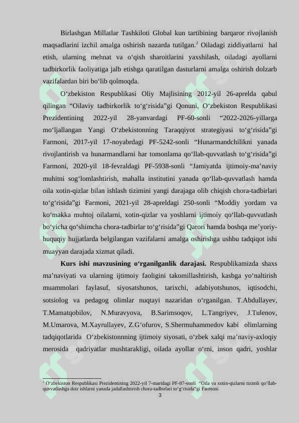 ZAMONAVIY O‘ZBEK OILASI ICHIDAGI ZIDDIYATLAR, INQIROZLAR HAMDA ULARNI BARTARAF ETISHDA O‘QITUVCHI YORDAMI. 3
