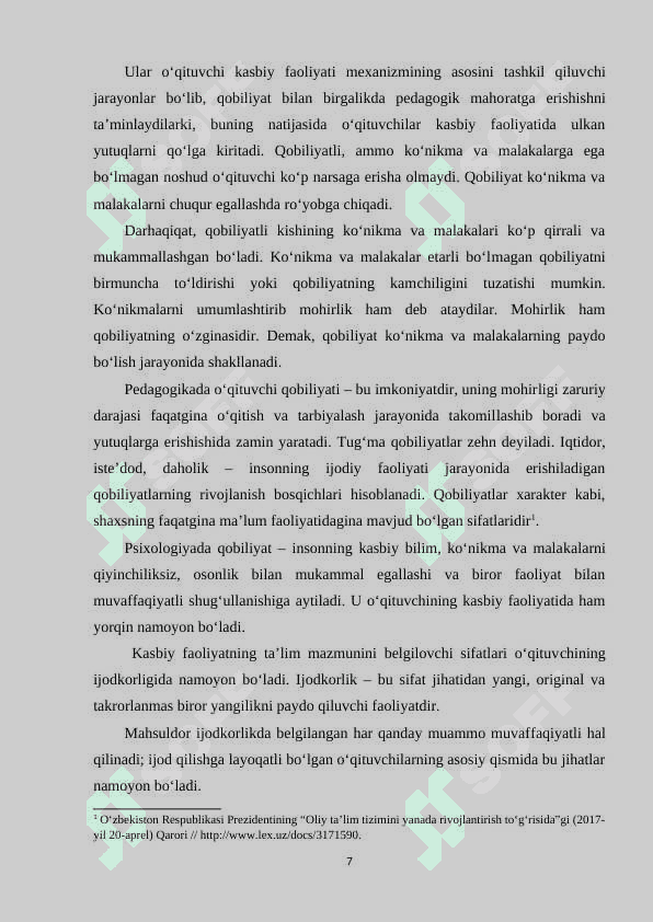 O‘QITUVCHINING KOMMUNIKATIV MADANIYATI 7