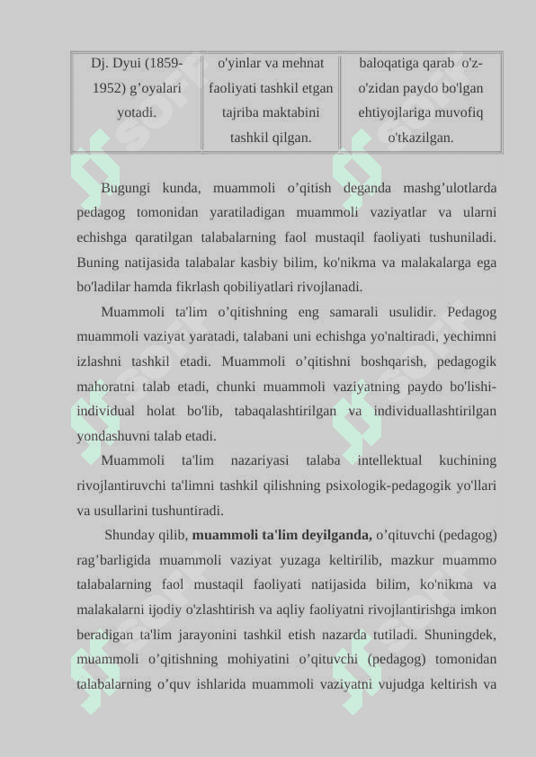 MUAMMOLI TA'LIM VA UNING O’ZIGA HOS HUSUSIYATLARI kurs ishi 6