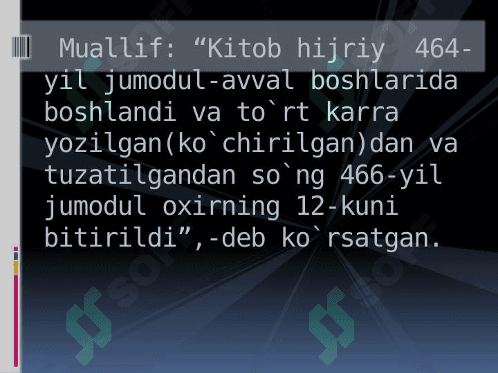 Koshg'ariyning “Devonu lug'otit at – turk “ asari – izohli lug'at va qomusiy asar sifatida 5
