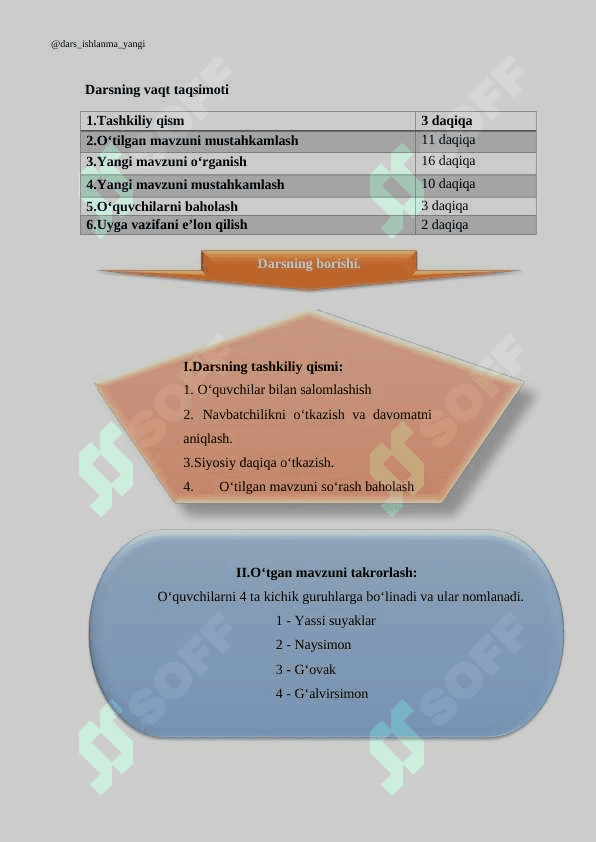 Suyaklarning tuzilish. Ochiq dars ishlanma 6-7-8 sinflar uchun biologiya fanidan 3