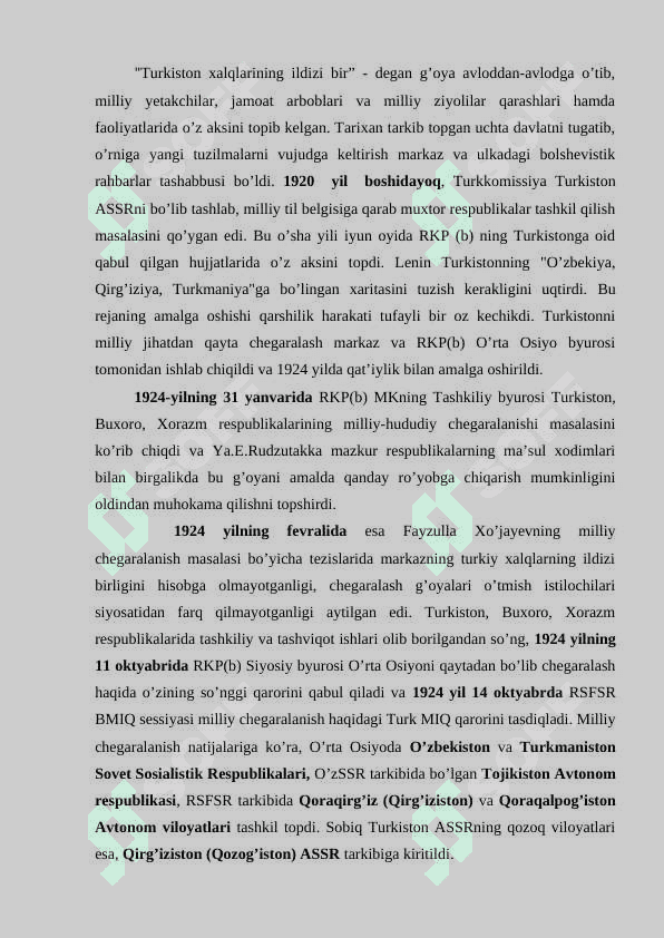 Sovet hukmronligi davrida davlatchilikning mustamlikachilik mohiyati. 5