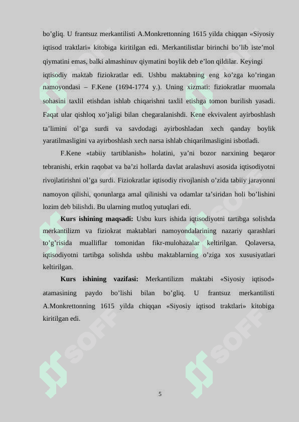 O'rta asrlar iqtisodiy qarashlari. Merkantilizm iqtisodiy ta'limoti 6