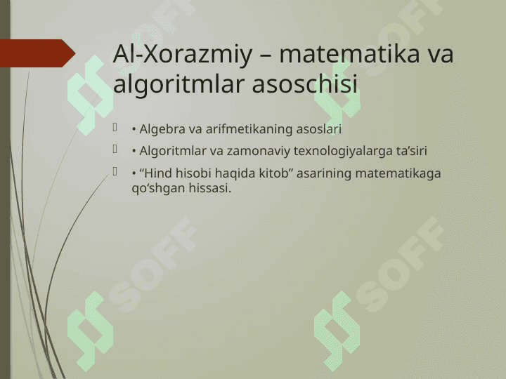 O‘rta Osiyo allomalarining tabiiy fanlarining shakllanishi va rivojlanishi 6