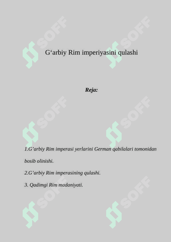 G‘arbiy Rim imperiyasini qulashi 2