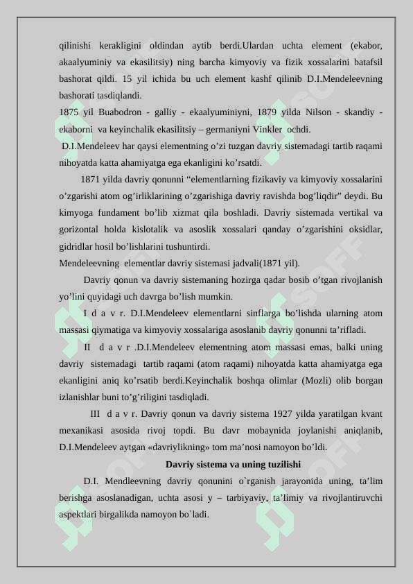 Kimyoviy elementlar davriy qonuni va sistemasi 5
