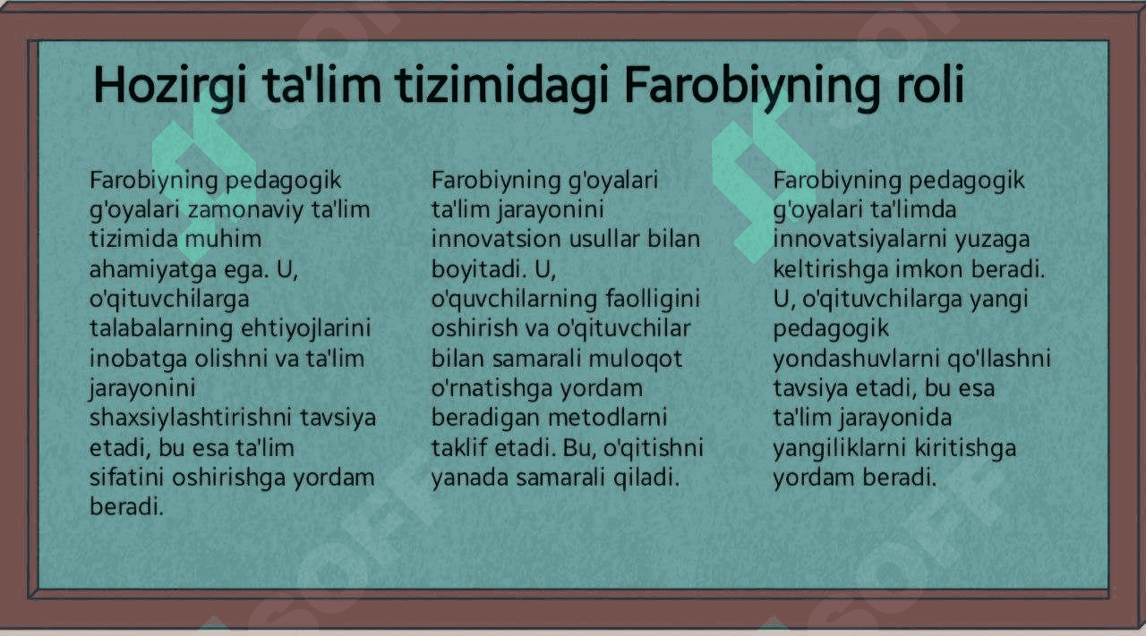 Abu Nasr Farobiyning pedogogik g'oyalari 4