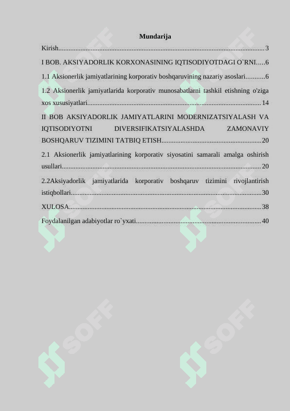 Aksiyadorlik jamiyatining tashkiliy iqtisodiy asoslari. 2