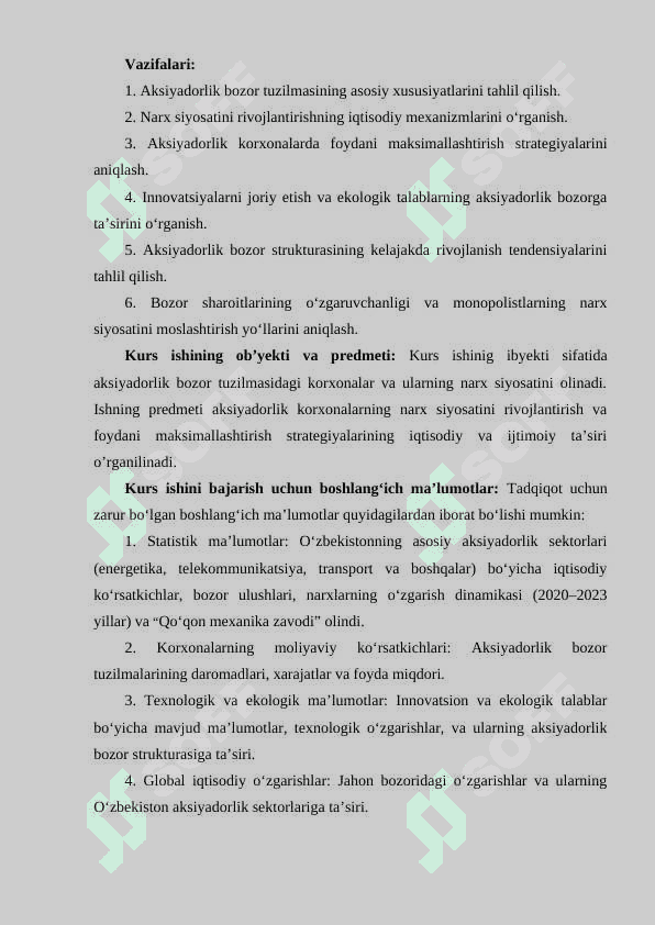 Aksiyadorlik jamiyatining tashkiliy iqtisodiy asoslari. 4
