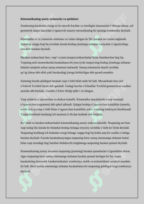 Nuqta harakatining berilish usullari 2