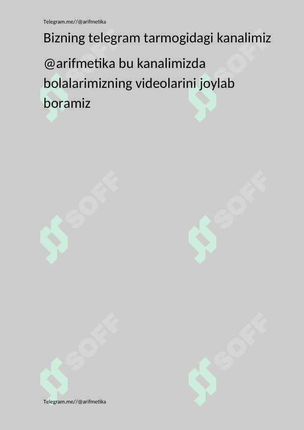 Mental arifmetika. Farzandingiz uchun 3