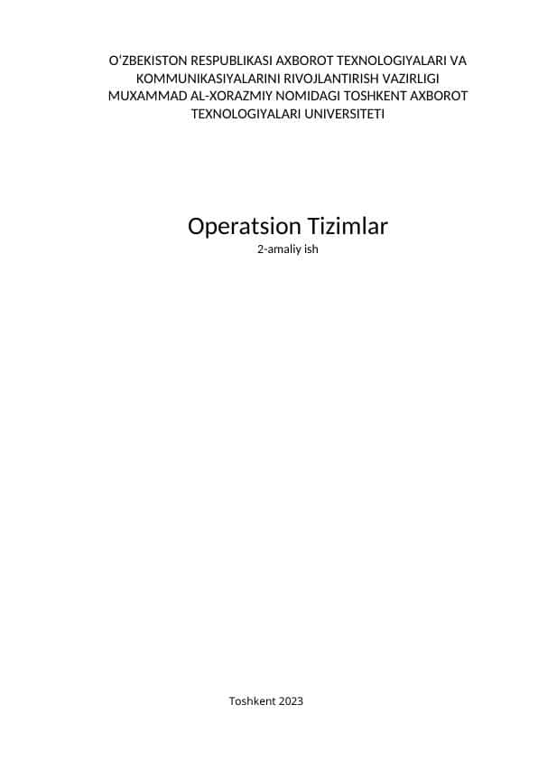 OTda buyruqlar  satri (cmd) va Windows PowerShell muhitida ishlash