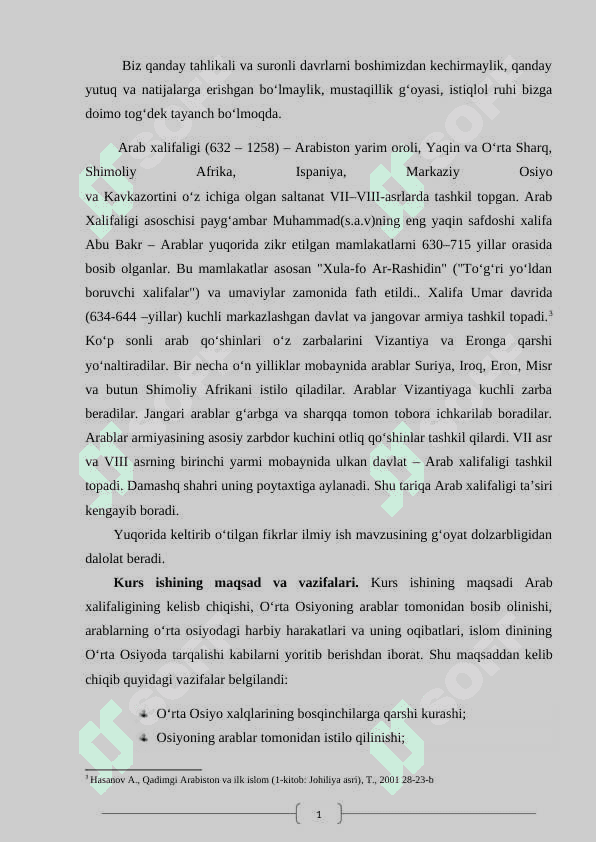 Oʻrta Osiyoning arablar tomonidan istilo etilishi 5
